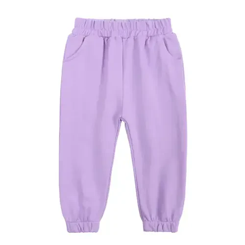 Odeerbi Toddler Boys Girls Sweatshirt Kids 2 Piece Athletic Hoodie Tracksuit Set Activewear Solid Sweatshirt Sweatpant Sports Set Sweatsuit Purple- - 8