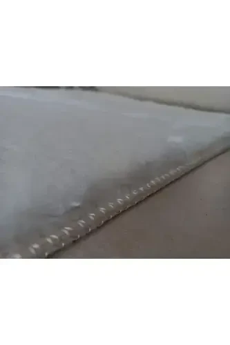 Одиночный Круглый Почтовый Плюшевый Коврик для Ванной Гель Нескользящая Основа Крем 100x100-Крем - SARAR (1)