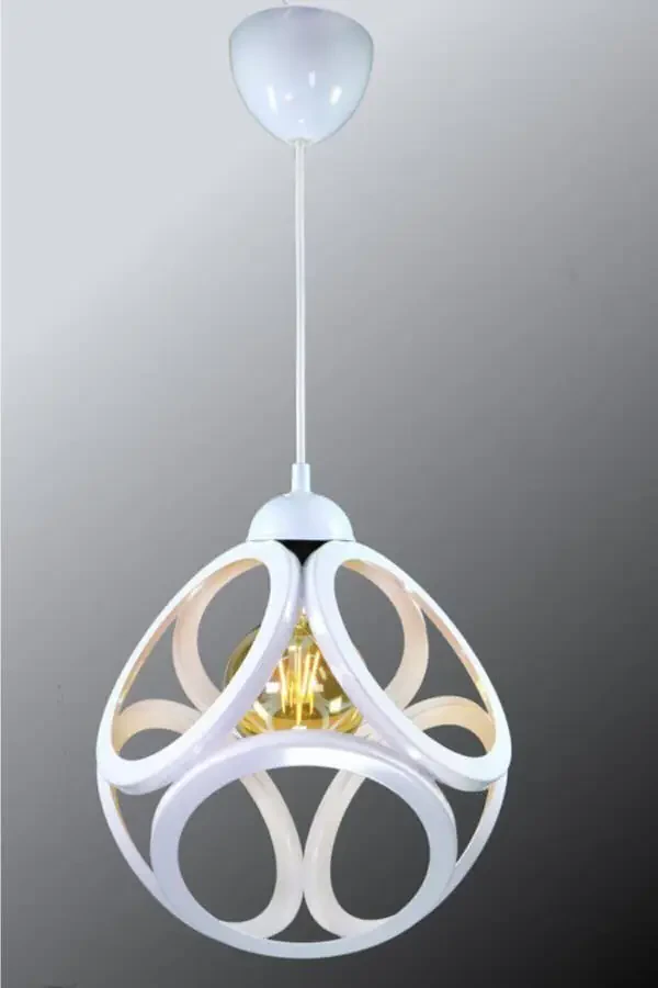 Одноместная современная люстра-подвеска модели куба с кругом - 2