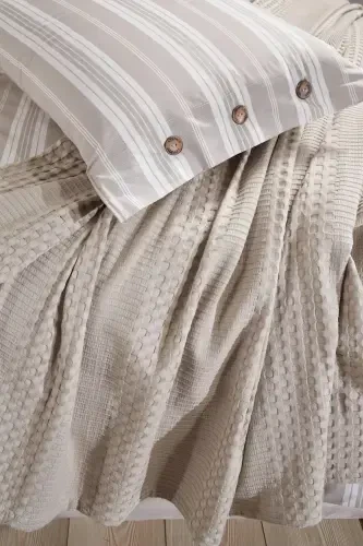 ОДНОМЕСТНЫЙ 3-Х ПРЕДМЕТНЫЙ НАБОР ПОКРЫВАЛ ESTIVO BEJ-BEJ - 3