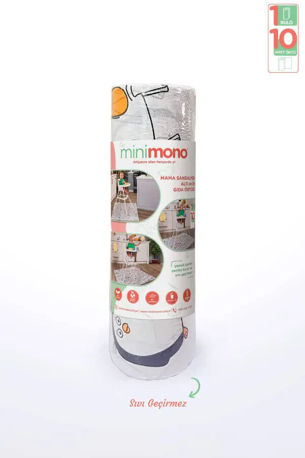 Одноразовые защитные покрытия для детского стульчика и игрового коврика - 1 рулон, 10 штук - 6