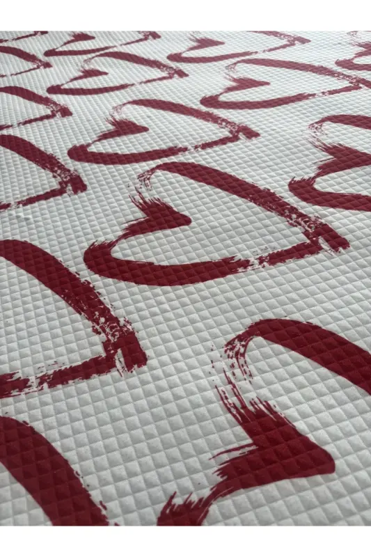 Односпальный РОМАНТИЧЕСКИЙ КРАСНЫЙ комплект покрывала с сердечками - РОМАНТИЧЕСКИЙ КРАСНЫЙ - 3