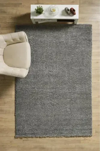 Однотонный Светло-серый Мягкий Плюшевый Ковер Shaggy Для Гостиной, Спальни, Прихожей, Кухонный Коврик - Светло-серый - 1