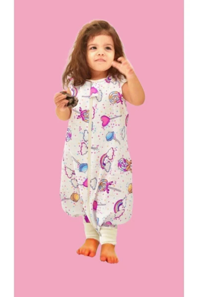 Oeko-tex Certified 100% Cotton Muslin Lollipop Baby Sleepsuit for Summer and Spring - 3