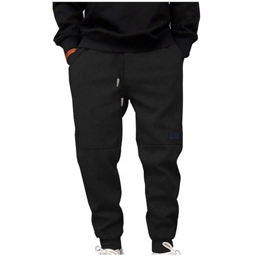 Oelaio Corduroy Sweatpants for Men Drawstring Jogger Pants Fleece Sherpa Lined Athletic Sweatpants Warm Workout Track Pants - 1