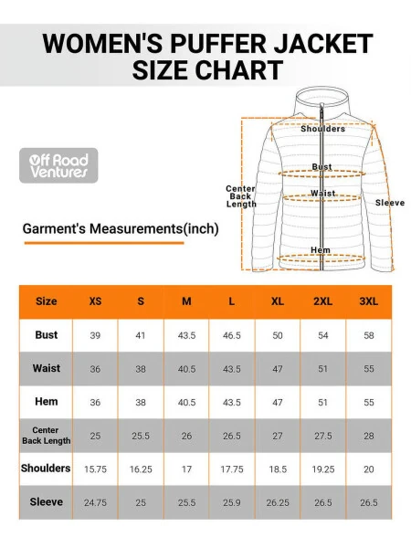 Off Road Ventures Ayollar uchun Yengil Puffer Kurtka Yig'iladigan Suv o'tkazmaydigan Kapushonli Qishki Paxtali Kurtka Sayohat Qor chang'isi uchun - 7