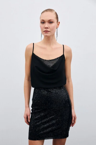 Off-Shoulder Blouse - Black - 3