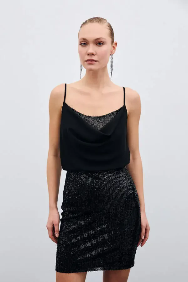 Off-Shoulder Blouse - Black - 3