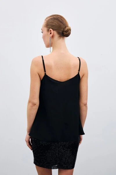 Off-Shoulder Blouse - Black - 7