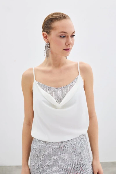 Off-Shoulder Blouse - Ecru - 4