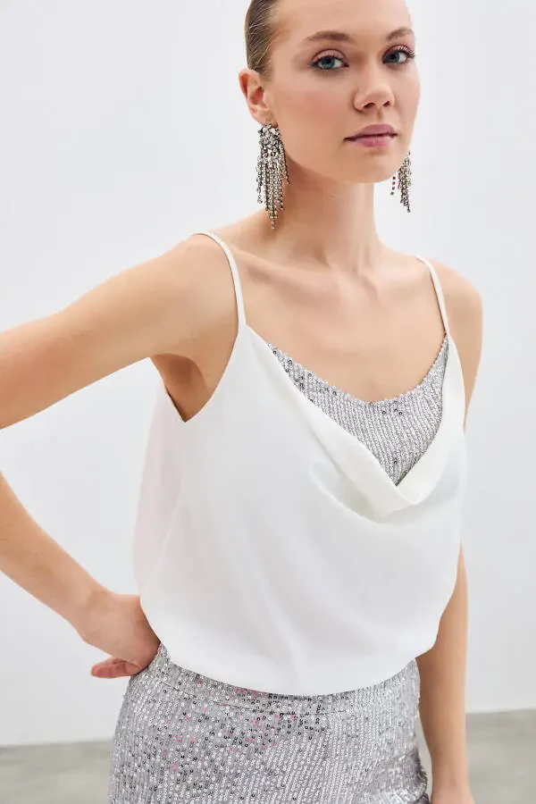 Off-Shoulder Blouse - Ecru - 5