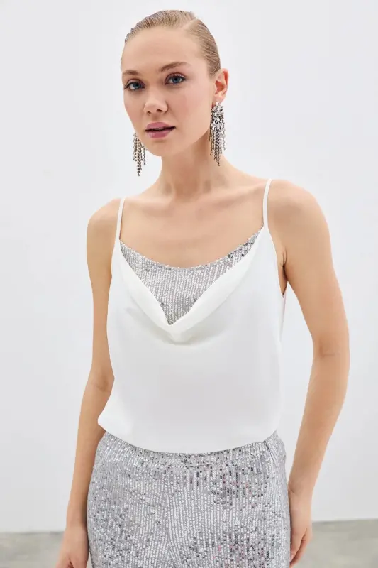 Off-Shoulder Blouse - Ecru - 3