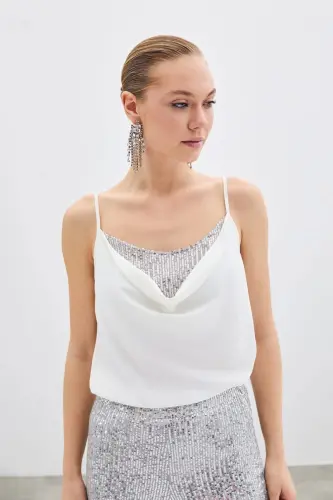 Off-Shoulder Blouse - Ecru - 4