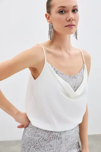 Off-Shoulder Blouse - Ecru - 5