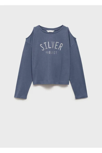 Off-the-shoulder cotton tee - MANGO KIDS