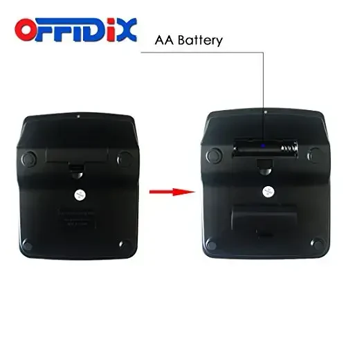 OFFDIX Office Desktop Calculator, Solar and Battery Dual Power Electronic Calculator Portable 12 Digit Large LCD Display Calculator - 5