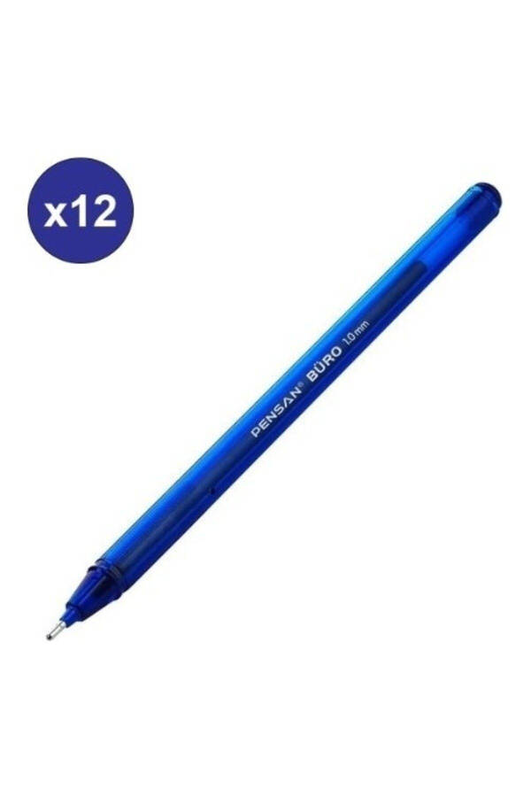 Office 1.0 Mm Blue Ballpoint Pen 12 Pack Tk.k - 4