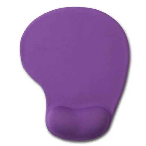 Office Mousepad Gel bilak bilan qo'llab-quvvatlash - Ergonomik o'yin ish stoli uchun sichqoncha paneli bilakni dam olish joyi - Noutbuk kompyuteri uchun gamepad mat rezina asosi -Silikon sirpanmaydigan maxsus teksturali sirt (07Purple) 