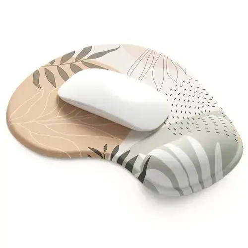 Office Mousepad Gel Bilakni qo'llab-quvvatlash bilan - Ergonomik o'yin ish stoli uchun sichqoncha - O'yin maydonchasi kauchuk taglik noutbuk kompyuter uchun - Silikon sirpanmaydigan maxsus teksturali sirt (15EarthyB) - DEMON CHEST