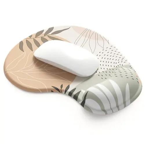 Office Mousepad Gel Bilakni qo'llab-quvvatlash bilan - Ergonomik o'yin ish stoli uchun sichqoncha - O'yin maydonchasi kauchuk taglik noutbuk kompyuter uchun - Silikon sirpanmaydigan maxsus teksturali sirt (15EarthyB) - DEMON CHEST