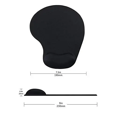 Office Mousepad Gel Bilakni qo'llab-quvvatlash bilan - Ergonomik O'yin Stolining Mouse Padi Bilak Tirsagi - Noutbuk Kompyuteri uchun Dizayn Gamepad Mat Kauchuk Asos (05Green) - 5