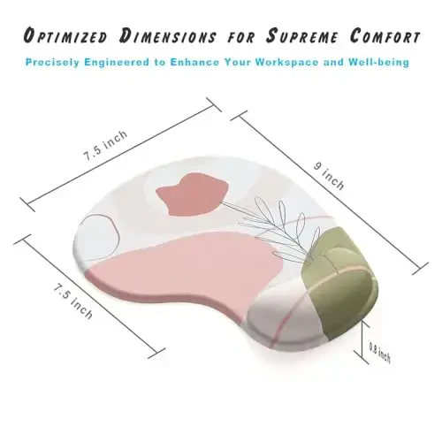Office Mousepad Gel Bilakni Qo'llab-quvvatlash bilan - Ergonomik O'yin Stolining Sichqonchasi Bilakni Dam Olish joyi - Noutbuk Kompyuteri uchun Gamepad Mat Rezina Asos - Silikon Sirpanmaydigan Maxsus Teksturali Sirt (15MarbleB) - 7