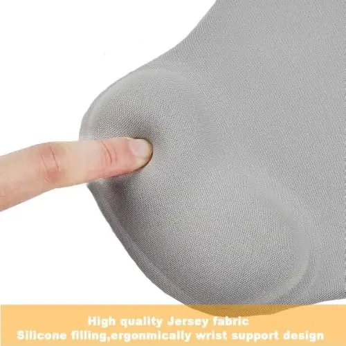 Office Mousepad with Gel Wrist Support - Ergonomic Gaming Desktop Mouse Pad Wrist Rest - Design Gamepad Mat Rubber Base for Laptop Computer (05Green) - 4