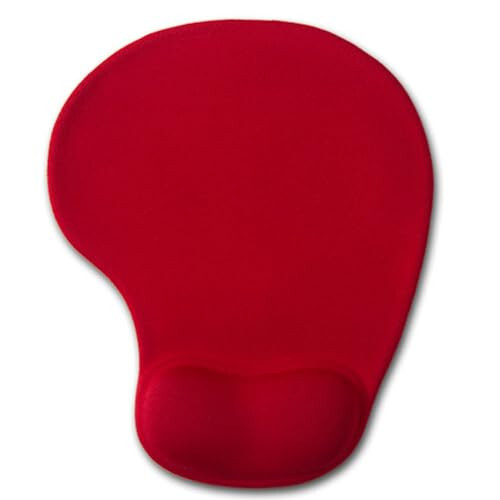 Office Mousepad with Gel Wrist Support - Ergonomic Gaming Desktop Mouse Pad Wrist Rest - Design Gamepad Mat Rubber Base for Laptop Computer -Silicone Non-Slip Special-Textured Surface (06Red) - 1