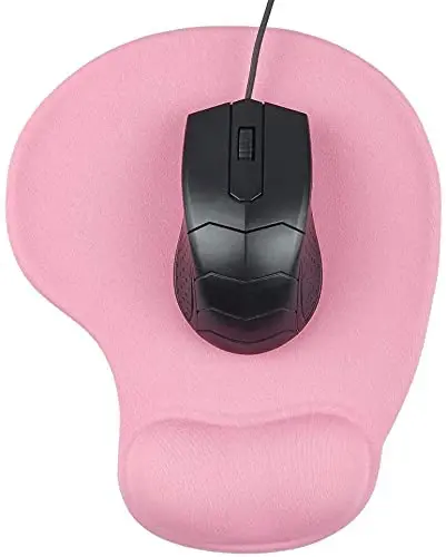 Office Mousepad with Gel Wrist Support - Ergonomic Gaming Desktop Mouse Pad Wrist Rest - Design Gamepad Mat Rubber Base for Laptop Computer -Silicone Non-Slip Special-Textured Surface (08Navy) - 6