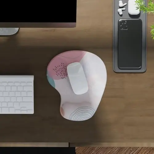 Office Mousepad with Gel Wrist Support - Ergonomic Gaming Desktop Mouse Pad Wrist Rest - Design Gamepad Mat Rubber Base for Laptop Computer -Silicone Non-Slip Special-Textured Surface (15AWhimsy) - DEMON CHEST (1)