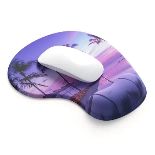 Office Mousepad with Gel Wrist Support - Ergonomic Gaming Desktop Mouse Pad Wrist Rest - Design Gamepad Mat Rubber Base for Laptop Computer -Silicone Non-Slip Special-Textured Surface (15PalmS) - DEMON CHEST