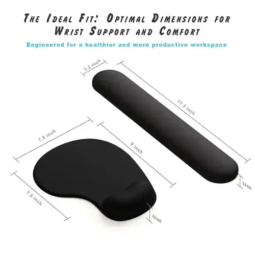 Office Mousepad with Gel Wrist Support - Ergonomic Gaming Desktop Mouse Pad Wrist Rest - Design Gamepad Mat Rubber Base for Laptop Computer -Silicone Non-Slip Special-Textured Surface (18Green Set) - 7