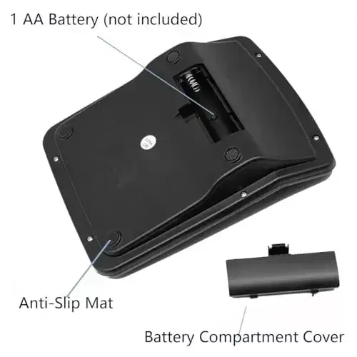 Office Desk Calculator - Dual Power Simple Financial Calculator with Big Button Large Display for Office, Home & School (Black) - 5