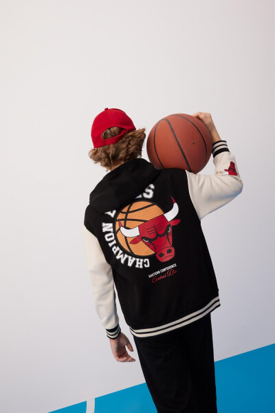 O'g'il bolalar NBA Chicago Bulls kaputli bomber ko'ylagi B6818a824sp - 1