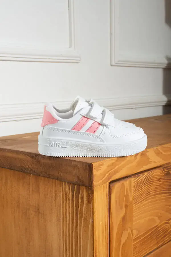 O'g'il bolalar, qiz bolalar, bolalar, chaqaloqlar va unisex uchun Velcro yopiladigan maktab poyabzali, krossovkalar va sport poyabzallari (20-35 o'lcham). - 3