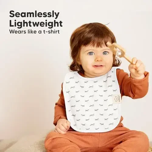 O'g'il bolalar, qizlar uchun 8 dona bib - So'lak oqadigan, tishlaydigan qiz va o'g'il bolalar uchun tortib olinadigan biblar, yangi tug'ilgan chaqaloq, yumshoq va shimuvchan, yoqimli ranglar, katta torso qoplamasi go'dakni toza va quruq holda saqlaydi (Idishlar) - 5