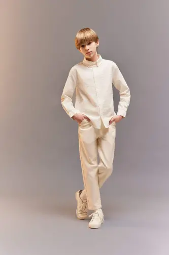 O'g'il bolalar uchun Balloon Fit standart shimli Twill shimlari B6709a824sp - 1