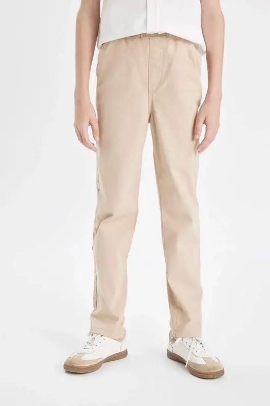 O'g'il bolalar uchun bo'sh kesimli standart uzunlikdagi gabardin shimi B8938A824SM - 6