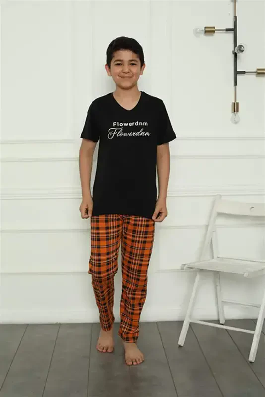 O'g'il bolalar uchun Jersey Pijama to'plami 20395 - BÜYÜKBEDENIZ