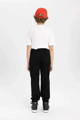 O'g'il bolalar uchun Jogger elastik belbog'li gabardin shim B5915A824SM - 6