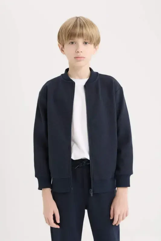 O'g'il bolalar uchun kollej yoqali bomber ko'ylagi D2803A824AU - 1