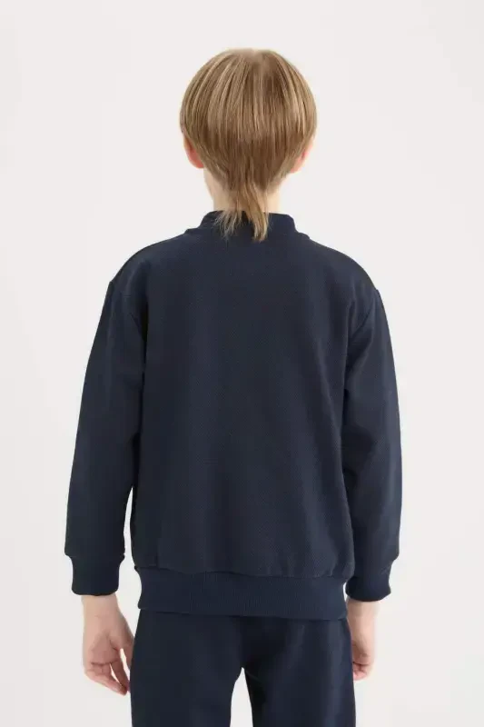 O'g'il bolalar uchun kollej yoqali bomber ko'ylagi D2803A824AU - 5