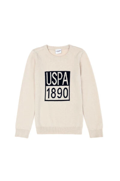 O'g'il bolalar uchun krem rangli velosiped yoqali ko'ylagi 50271343-VR071 - U.S. POLO ASSN. (1)