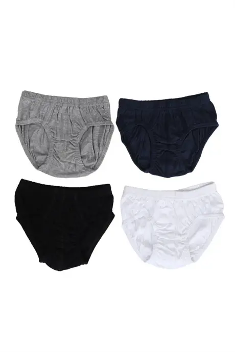 O'g'il bolalar uchun rangli slip 100% paxta 4 dona - 3
