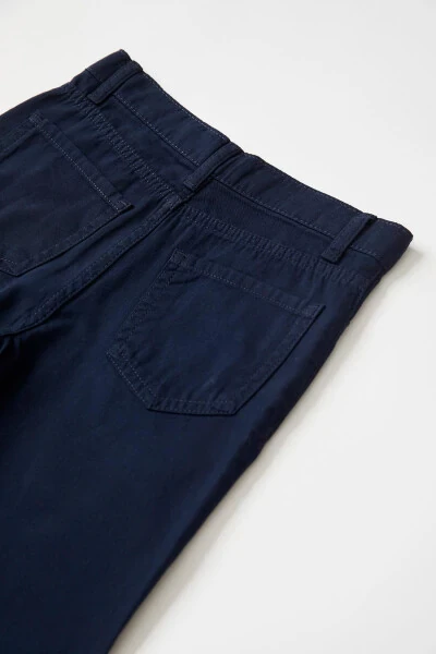 O'g'il bolalar uchun Slim Fit to'g'ri oyoqli gabardin shim - 6