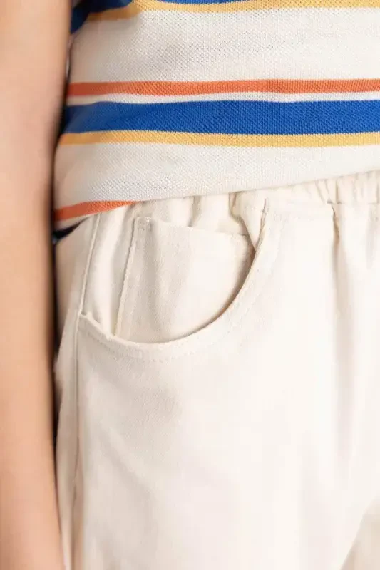 O'g'il bolalar uchun standart oyoqli gabardin shim B7422a824sp - 6