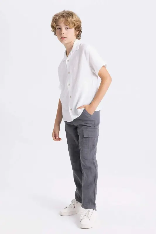O'g'il bolalar uchun standart oyoqli muslin shim C2608a824sm - 3