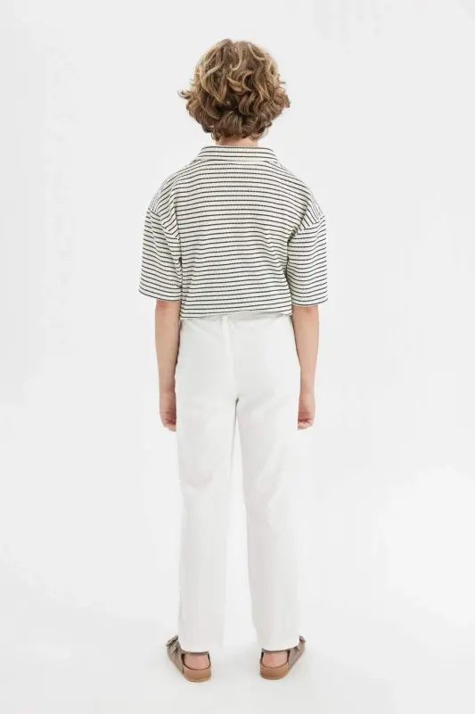 O'g'il bolalar uchun standart oyoqli zig'ir ko'rinishidagi shim C2981A824SM - 7