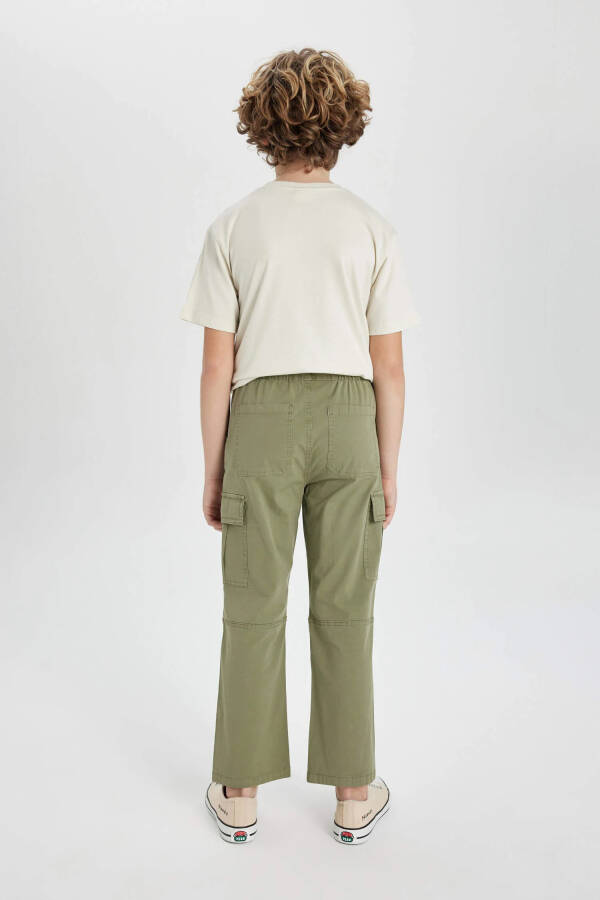 O'g'il bolalar uchun to'g'ri oyoqli gabardin jogger shim Khaki - 11