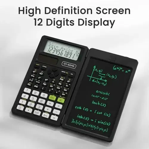 NEWYES Scientific Calculator for Students, 82 MS Foldable Science Calculator with Notepad for Middle and High School Supplies - 4